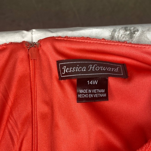 Jessica Howard Red/Orange Lace Shift Dress Women’s 14W - Picture 10 of 13